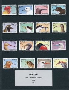 Tuvalu O33-48 BIRDS Mint Never Hinged