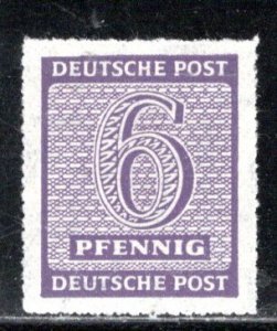 GDR West Saxony Scott # 14N4, mint nh, variation perf, exp h/s, Mi # 117aDX