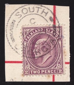 FALKLAND ISLANDS DEPENDENCIES South Georgia pmk 1904 KEVII 2d reddish purple