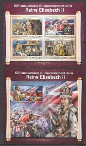 HM0373 2018 DJIBOUTI QUEEN ELIZABETH II PRINCE PHILIP #2415-8+BL1197 MNH