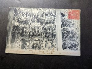 1906 France Colony Indochina RPPC Postcard Cover Saigon to Cherbourg Manche