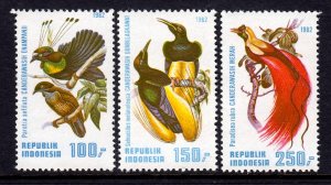 Indonesia 1982 Red Birds of Paradise MNH Set SC1182-1184 SG 1686-1688 CV £18.75