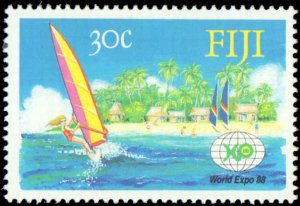 Fiji #583, Complete Set, 1988, Stamp Show, Sports, Never Hinged