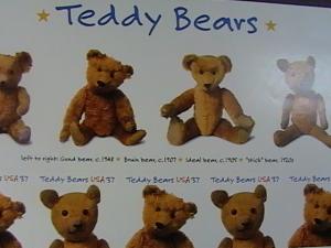 U.S.# 3653-3656(3656a)-MINT/NH--PANE OF 20--TEDDY BEARS/CENTENNIAL -2002