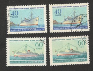 RUSSIA - 2 USED SETS - ships of the North Sea - Mi.No. 2217/18 - 1959.