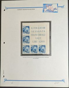 EDW1949SELL : TRIESTE 'A' Cplt collection of Scarce corner Blks of 5. Cat €6,590