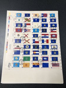 US FDC #1633-1682 1976 Washington DC 50 State Flags Bicentennial ( Lot Of 15 ).