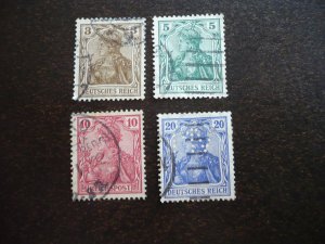 Stamps - Germany - Scott# 81-84 - Used Partial Set of 4 Germania Stamps