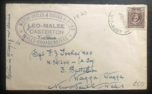 1943 Casterton Australia Commercial Motor Cycles  cover To Wagga Wagga