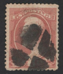 United States USED Scott Number 208 VF CORK CANCEL  - BARNEYS