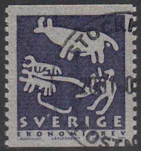 Sweden 2001 used Sc 2404 (4.50k) Rock carvings of animals and people Tanum