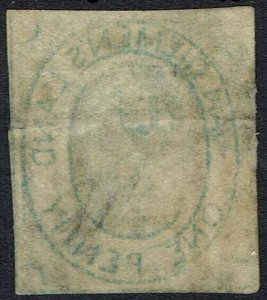 TASMANIA 1853 QV COURIER 1D USED