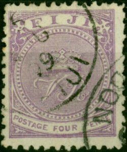 Fiji 1896 4d Mauve SG56 P.11 Fine Used