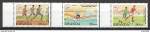 1993 Rwanda Olympic Games 1992 Barcelona #1454-6 Michel 35 Euro Mnh Fat041 