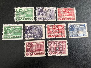 Sweden Scott 239-247 Used