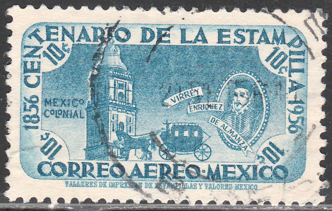 MEXICO C230, 10c Centenary of 1st postage stamps Used VF. (1090)