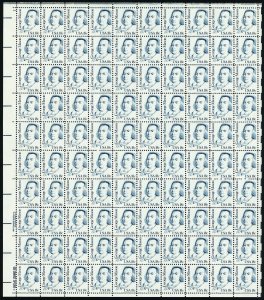 George Mason Sheet of One Hundred 18 Cent Postage Stamps Scott 1858