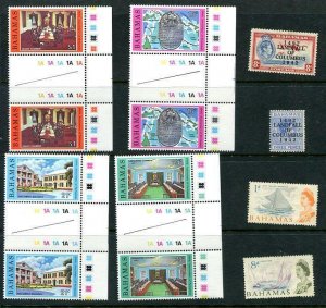 Bahamas 1942 and up Accumulation Some Overprint  Gutter pair wirh label MNH 8797