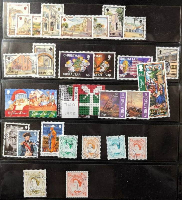 EDW1949SELL : GIBRALTAR Nice ALL DIFFERENT collection in PERFECT SCOTT CAT ORDER