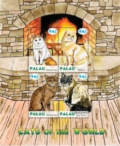 Palau - 2009 - Cats of the World - Sheet of Four - MNH