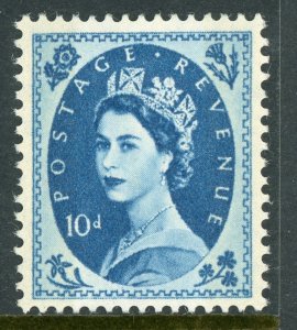 Great Britain 1966 QEII 10p Prussian Blue Phosphor Bands SG #617d MNH B46