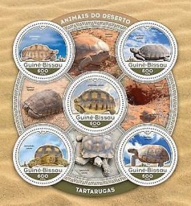 2016 Guinea-Bissau Mnh. Turtles. Y&T Code: 6675-6679  |  Michel Code: 8793-8797