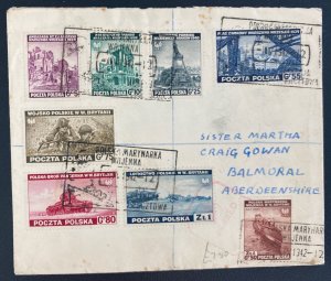 1942 Polish Government in Exile England Army Post Office Cover To Balmoral