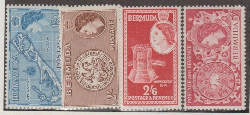 Bermuda Scott #156,158-159-160 Stamp - Mint Set