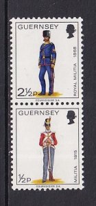 Guernsey   #99   MNH  1974  Miltia   2 1/2p + 1/2p   combination