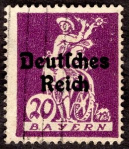 1920, Bavaria 20pf, Used, Sc 259