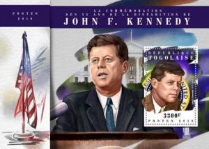 Togo - 2018 President John F. Kennedy - Stamp Souvenir Sheet TG18122b