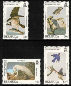 BERMUDA 1985 Audobon Birth Bicentenary; Scott 465-68, SG 490-93; MNH