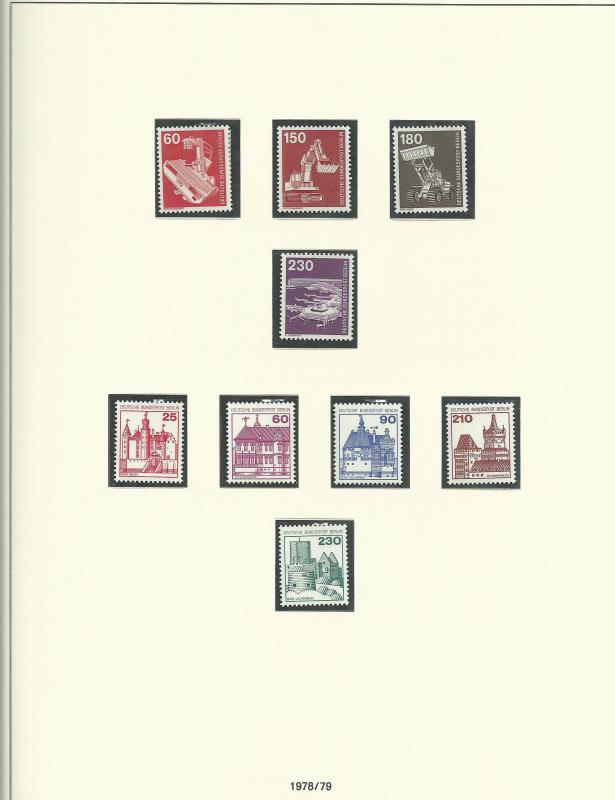 1961-1985 Berlin Unused Never Hinged Stamp Collection In Safe Album