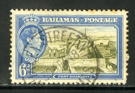 BAHAMAS 107 USED SCV $1.25 BIN $.60 FORT CHARLOTTE