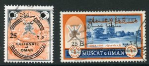 Oman SG144/5 Set of 2 Fine used Cat 320 Pounds (2016 World Cat)