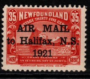 NEWFOUNDLAND SG148a 1921 35c AIRMAIL TO HALIFAX NO STOP AFTER 1921 MTD MINT