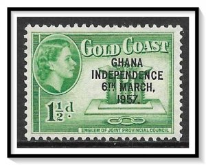 Ghana #7 Overprinted Independence MNH