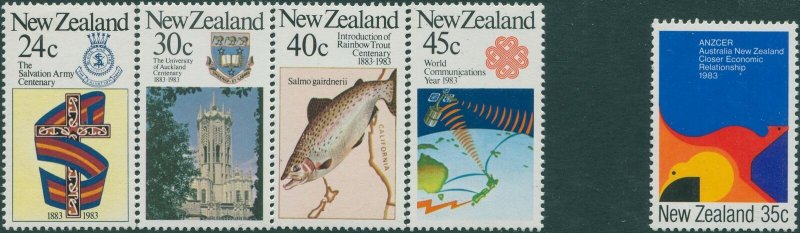 New Zealand 1983 SG1303-1307 Commemoratives set MNH