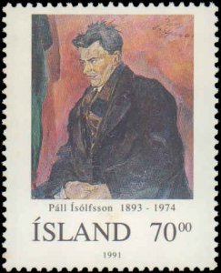 Iceland #743-744, Complete Set(2), 1991, Art, Never Hinged