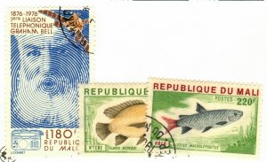 Mali #249, 259-60 used fish