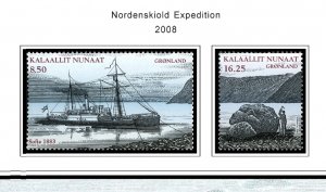 COLOR PRINTED GREENLAND 1905-2010 STAMP ALBUM PAGES (100 illustrated pages)