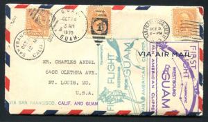 AAMC 1243 1st Flight Pan Am Clipper San Francisco-Guam & Return Combo Cancels