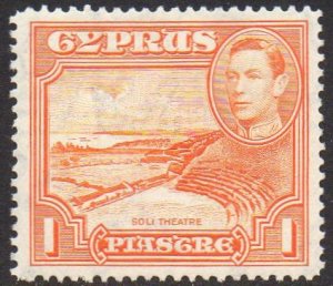 Cyprus 1938 1pi orange (Roman theatre, Soli) MH