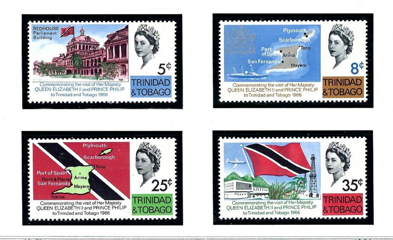 Trinidad and Tobago 119-22 MNH 1966 Royal Visit