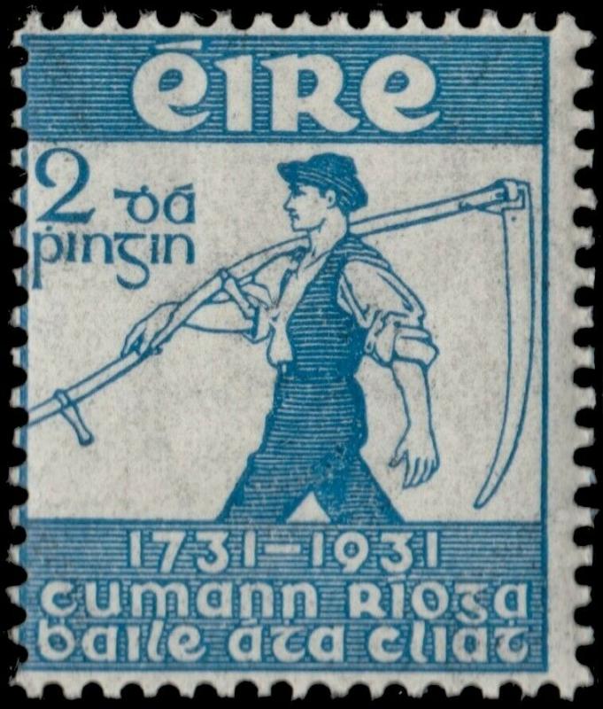 ✔️ IRELAND 1931 - FARMER AND SCYTHE - SC. 84 MNH OG [IR056]