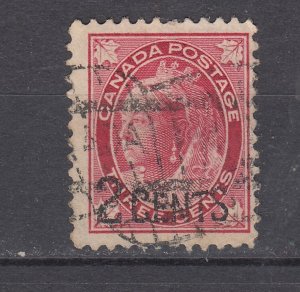 J29887, 1899 canada used #87 ovpt queen