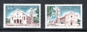 Dahomey 212,214 MNH VF Cathedrals - Porto Novo & Cotonou