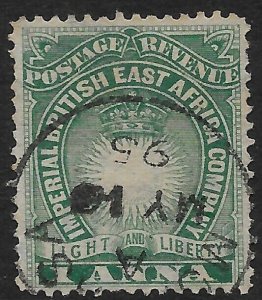 BRITISH EAST AFRICA SG5 1890 1a BLUE-GREEN USED