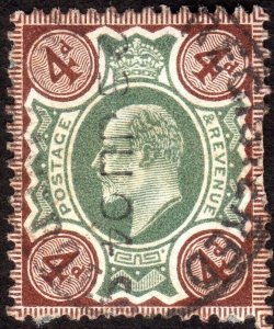 1902, Great Britain, 4p, Used, Sc 133, Sg 235