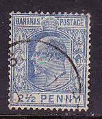 Bahamas-Sc#46- id9-used 2&1/2p KEVII-1907-